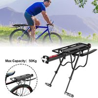 TolleTour Porte-bagage vélo universel en aluminium avec garde-boue et réflecteur – Fixation tige de selle Capacité 50 kg