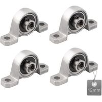 4 cuscinetti a supporto, alloggiamento per cuscinetti, cuscinetti a sfera, cuscinetti in lega di zinco, cuscinetti a supporto, cuscinetti a sfera, con base in ghisa massiccia (dimensioni: 12 mm)
