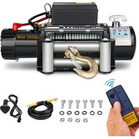 Stanew – Treuil électrique 13500lbs 12V – Moteur en cuivre pur 4,5 kW – Télécommande sans fil 35m – Câble acier galvanisé 24m