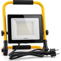 Arum Lighting – Projecteur de chantier 50W LED 5105 lumens – Blanc froid 6000K – IP65 pour extérieur – Alimentation secteur