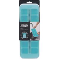Bac à glaçons de glace de facile à enlever Joseph Joseph Flow - Système de remplissage rapide de sans éclaboussures, couvercle empilable, capacité de 14 cubes par bac, lavable au lave-vaisselle.