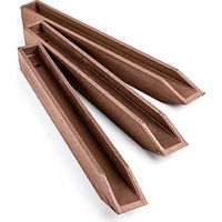 Piquet Ecolat pour bordure de jardin – Lot de 10 – Brun 38 cm – Profil en H pour stabilité – Fabriqué à partir de plastique recyclé