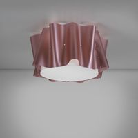 3 Lichter Rosa Metall Deckenlampe Cm. 60 x 32 Std