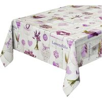 Nappe de Cuisine AntiTaches Moderne Tissu Ciré Plastifié Housse de Table de Protection Bois blanc - 140x120 cm