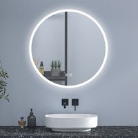 SKY 60cm Bathroom Round Anti-fog LED Mirror with 3 Lighting Modes,Memory Function,Touch Switch