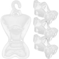 100 cintres pour armoire de poupée, accessoires de rangement pour vêtements de maison de poupée-10.5x4.5cm
