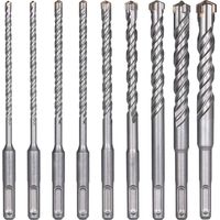 Betonbohrer, 9 Stück (5 mm 16 x 160 mm), Fliesenbohrer, elektrischer SDS-Plus-Hammerbohrer für Locher, Kreuzbohrer für Beton, Ziegel, Stein, Natur, Metall