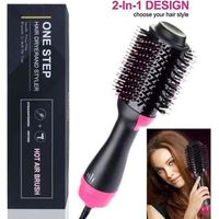 Brosse Soufflante, Sèche-Cheveux Brosse à Cheveux Electrique Multifonctionnels fer à friser Défrisant Bigoudi et Styler Brosse.