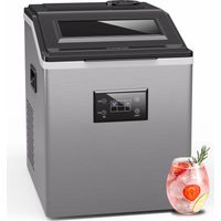 Klarstein – Machine à glaçons 40 kg/jour – 34 glaçons en 15 min – Panneau LED – Acier inoxydable – Pelle à glace incluse