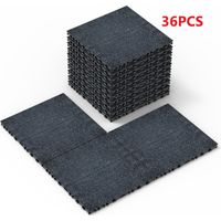 36 piastrelle in feltro antiscivolo ad incastro 30,5x30,5cm Pavimentazione modulare,facile da installare per patii,uffici,balconi,terrazze e giardini Adatta per uso interno ed esterno Rimovibile