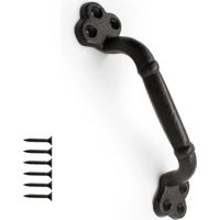 Poignée de Porte Coulissante 220mm - Poignée en Fonte pour Grange, Garage, Meuble de Cuisine, Armoire, Salle de Bain - Abri de Jardin et Portails - Poignée Robuste et Résistante