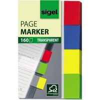 sigel Haftmarker Transparent Werkstoff: Papier Farbe: 1 x rot, 1 x blau, 1 x gelb, 1 x