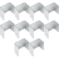 QORVA-Fence Clamps, Metal U-Shape Bracket, Multi-Angle Mounting Support, Anti-Rust Fixing Clip, Sturdy Frame Fastener, Garden Building Projects, Woodwork D-I-Y Farm Use, 32mm 35mm Set