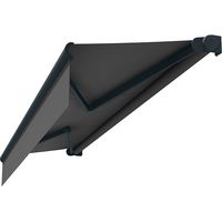 Store banne loggia AMARITE (Motorisation à interrupteur - Gris anthracite RAL 7016 - Gris foncé 250g/m² - 2.50 x 1.50 m)