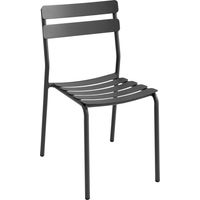 Chaise de terrasse en aluminium noire