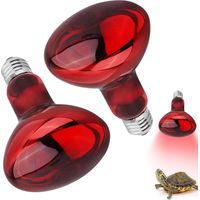 Wärmelampen für Reptilien, 2 Stück 100W E27 Infrarot dimmbare, langlebige Wärmelampe für Bartagamen, Echsen, Schildkröten, Reptilien und Amphibien