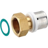 Press-Verschraubung mit Überwurfmutter 3/4'' IG - flachdichtend - für Alu-Verbundrohr 26 x 3,0 mm