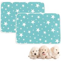 Dog Trainer Mats, Set of 2 Trainer Mats for Potty Training - Rapid Urine Absorption - Reusable - 50x70