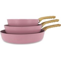 Set de 3 poêles en aluminium recyclé, COLORAMA