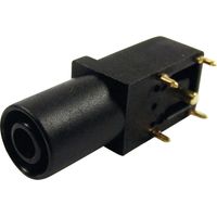Cliff FCR7350B Sicherheits-Laborbuchse Buchse, gewinkelt Stift-Ø: 4 mm Schwarz 1 St.