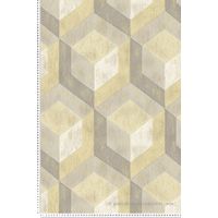 Papier peint Géométrique Jaune Fabrique 2 Lutèce