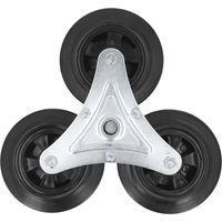 Remplacement de roue pour monte-escalier Monte-escalier robuste à trois roues en caoutchouc de 15 cm pour chariot de courses ou chariot utilitaire