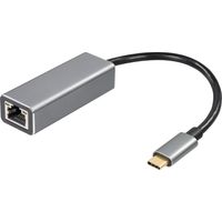 Adattatore MAXTRACK USB C LAN - Adattatore Ethernet USB-C a RJ45, Adattatore Ethernet USB-C de 1 Gbit/s, Compatibile con MacBook, iPad Pro, Laptop, Alloggiamento Alluminio, Contatti placcati oro, Plu