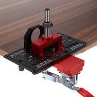 Plantilla de perforación de bisagras de 35 mm, herramienta de carpintería para puertas y muebles, guía de perforación para bricolaje en carpintería