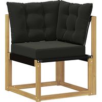 vidaXL Outdoor Corner Sofa Solid Acacia Wood and Textilene Fabric