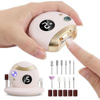 3 En 1 Coupe Ongle Electrique,Coupe-Ongles Automatique,Coupe ongle electrique pour pied,Coupe Ongle Lime Électrique,avec Lumière LED,11 têtes de broyage,Pour Bébés,Adultes (Rose)