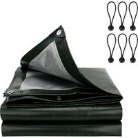 Bâche De Protection Étanche Résistant À La Déchirure Bâche De Protection en Bâche Imperméable Et Résistante Bâche De Jardin avec Oeillets en Aluminium 2x2 m