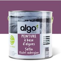 Peinture écologique Algo - Satin - Violet Aubergine - 2L