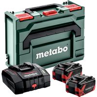 Metabo Basis-Set 2x LiHDX 8.0 Ah und Schnellladegerät ASC 290 in metaBOX 145