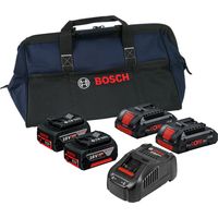 Bosch Kit de Démarrage 18V / 2x Batterie 4,0 Ah + 2x Batterie 4,0 Ah ProCORE18V + Chargeur GAL 1880 CV dans Sacoche d'Artisan