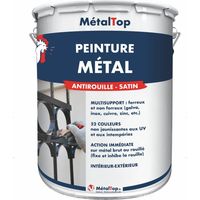Peinture Metal - Gris vert - RAL 7009 - 15 L - Métaltop
