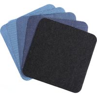 Patchs thermocollants carrés pour jeans, pack de 5