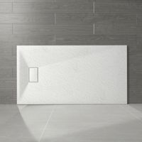 NRG 1600 x 800mm White SMC Rectangle Slate Effect Bathroom Shower Enclosure Tray