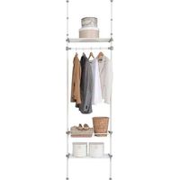 Vestidor para dormitorio 2 baldas y cesta acabado blanco 240/280 cm(alto)68 cm(ancho)25 cm(fondo) Color BLANCO