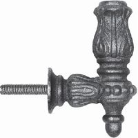 Deco Fer Forge – Equerre de rampe en fonte pour barreaux Ø16mm – H132mm L85mm – Fixation à visser à l'anglaise – Déport 60mm
