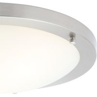 Forum Spa Delphi Satin Nickel 310mm Large 2 x E14 Flush Ceiling Light - SPA-34050-SNIC