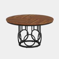 Table de cuisine style classique moderne, table ronde de cuisine, table à manger en bois, petite table de conférence, table basse