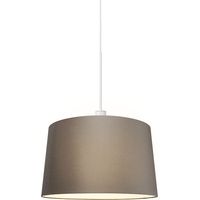 Modern Pendant Light White with 45 cm Taupe Lampshade - Combi 1