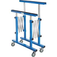Supporto cavalletto estensibile regolabile con ruote x carrozzeria Fervi s017