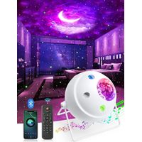ZOLGINAH Projecteur Ciel Etoile, 360° Rotatif + 40 Modes Lumières Veilleuse Enfant, Bluetooth Musique Projecteur Galaxie pour Les fêtes, Télécommande Planetarium Projecteur Plafond Veilleuse Bébé LED