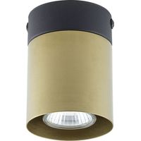 Spot de Plafond en Métal Or Noir H: 10,5 cm Ø 8 cm GU10 Luminaire de Plafond Salon Couloir Cuisine