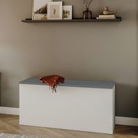 Banc Knox avec rangement - blanc/gris celadon
