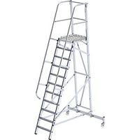 eurokraft pro Scala in alluminio a piattaforma con rotelle