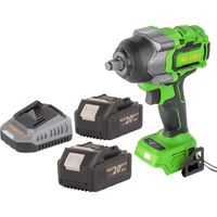 Atornillador de impacto a batería Procraft PWA36bb 20 V 850 Nm 1/2" sin escobillas + 2 baterías de 4,0 Ah + cargador