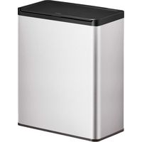 EKO - Poubelle touch tri sélectif Essential 20+20 litres - Stainless steel Polypropylene - inox mat, noir