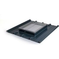 Lucarne de toit pour tôles bac acier ondulés – RAL 7016 gris anthracite – Vitre synthétique incassable 66x53cm – Aération verrouillable